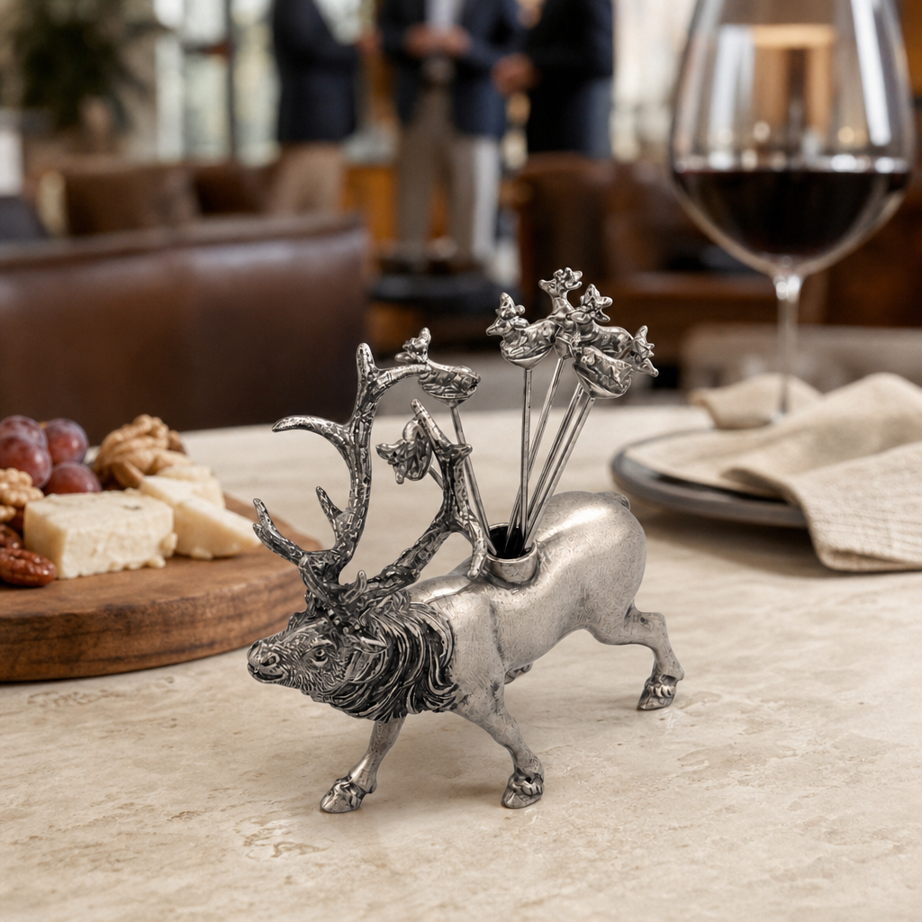 Elk Pewter Cheese Pick Set 7