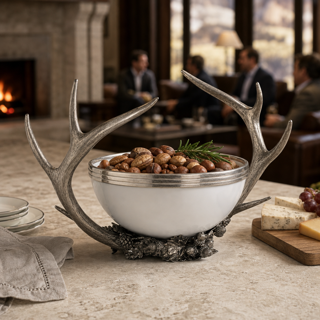 Pewter Antler Bowl 6