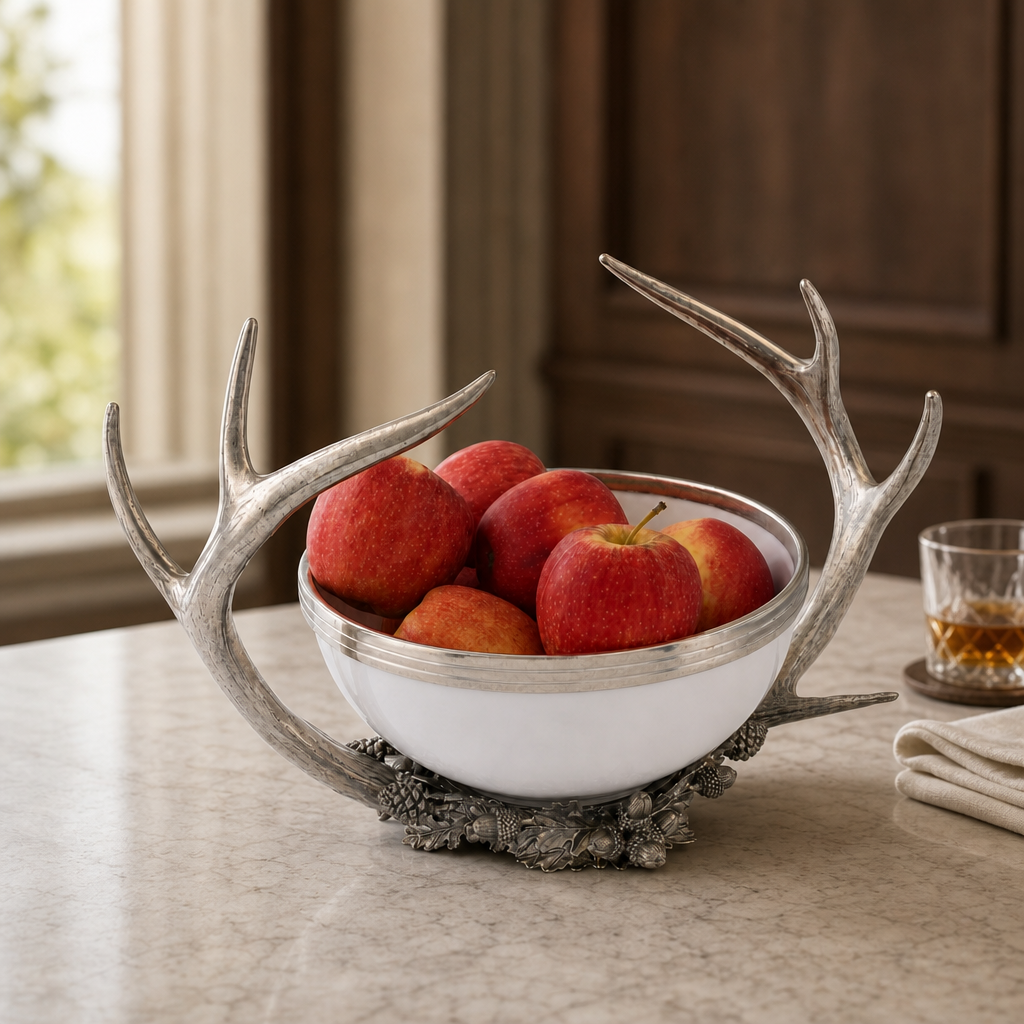 Pewter Antler Bowl 3