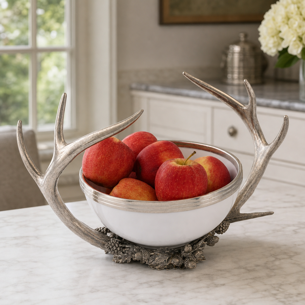 Pewter Antler Bowl 10