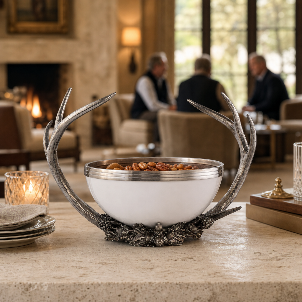 Pewter Antler Bowl 8