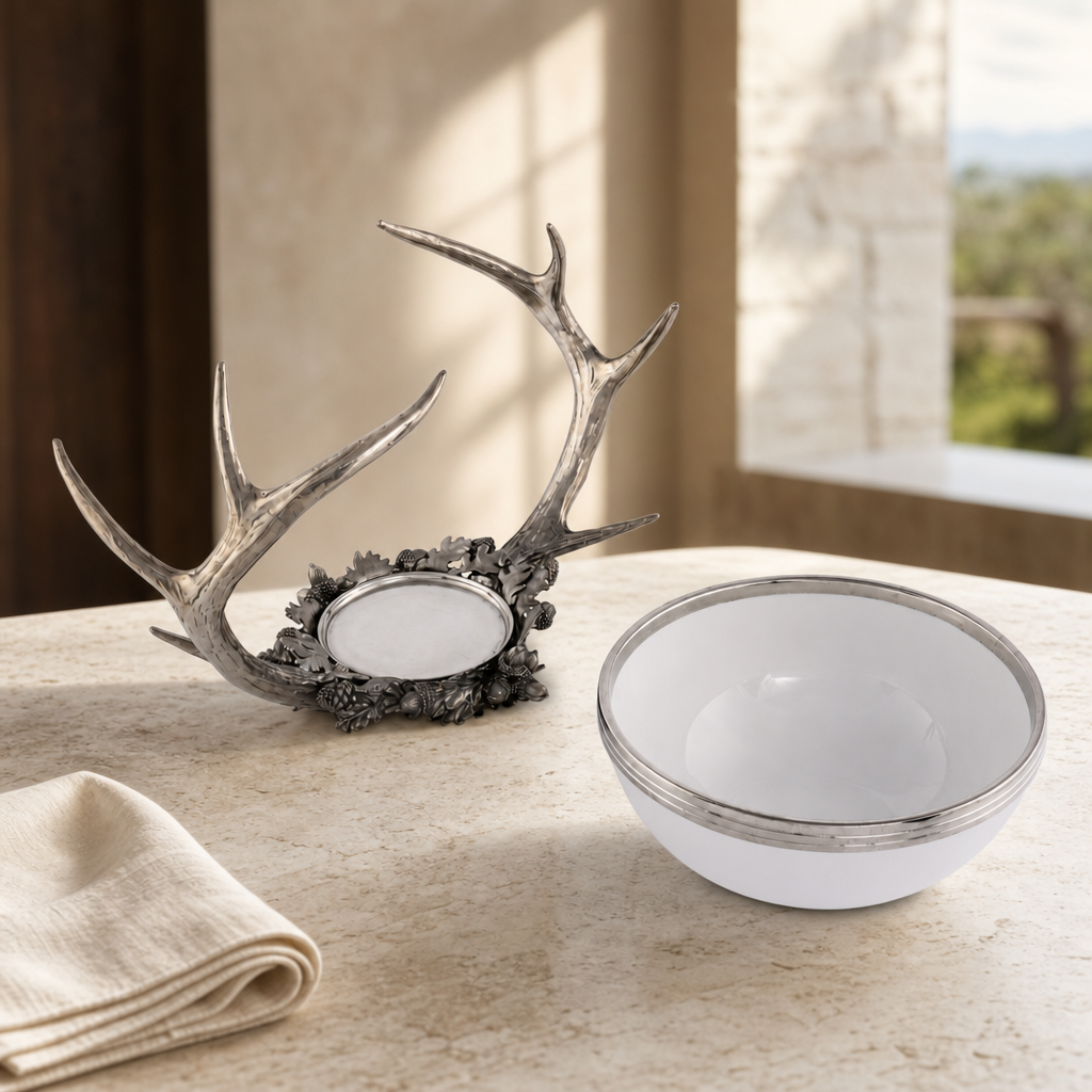Pewter Antler Bowl 5
