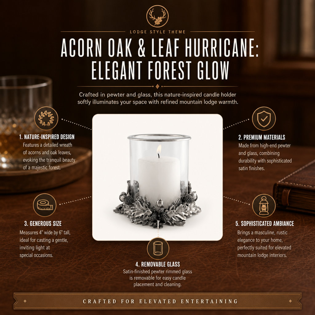 Acorn Oak &amp; Leaf Hurricane 9