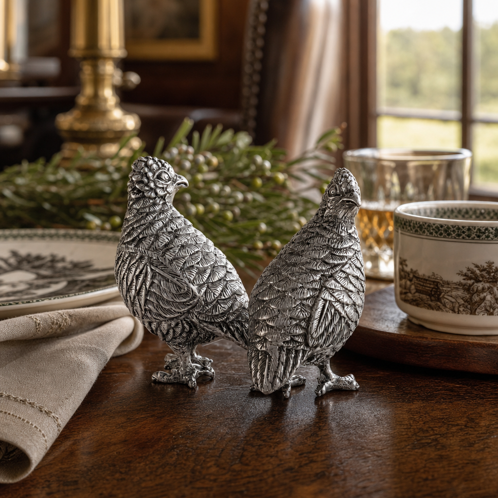Standing Quails Salt & Pepper Set 8