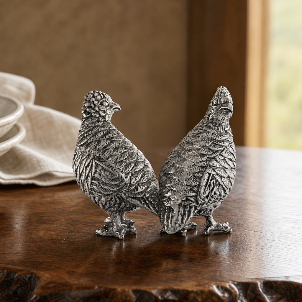 Standing Quails Salt & Pepper Set 4