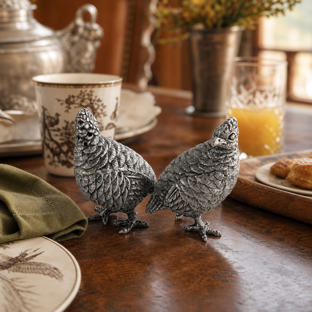 Standing Quails Salt & Pepper Set 6