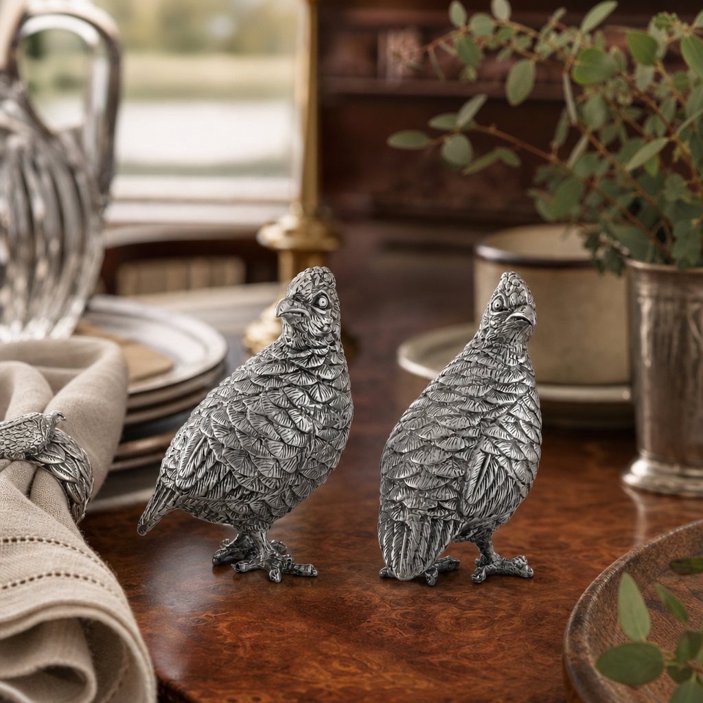 Standing Quails Salt & Pepper Set 7