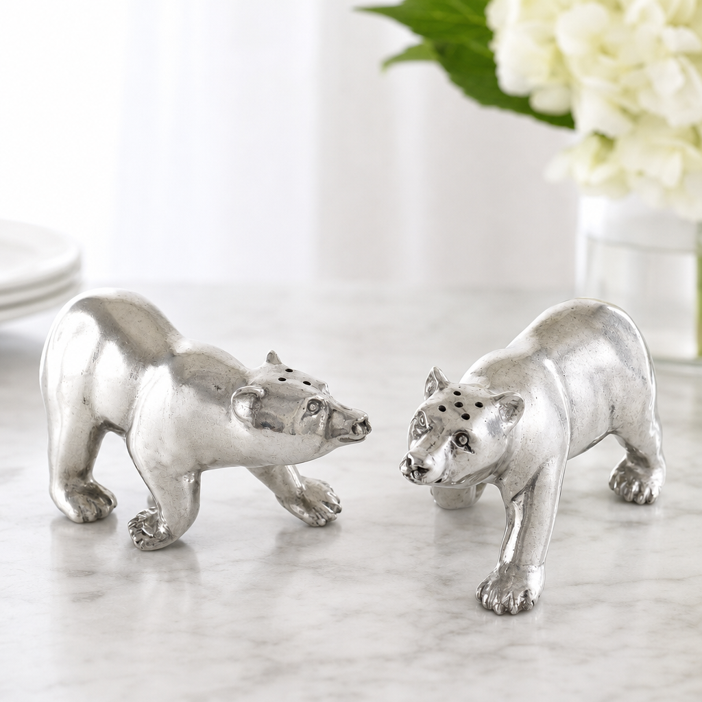 Pewter Polar Bear Salt & Pepper Shaker 11