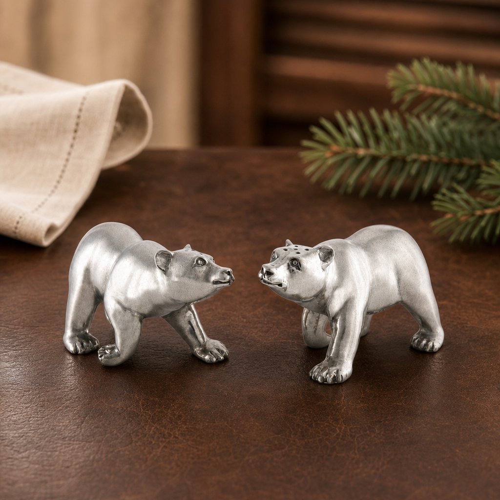 Pewter Polar Bear Salt & Pepper Shaker 1