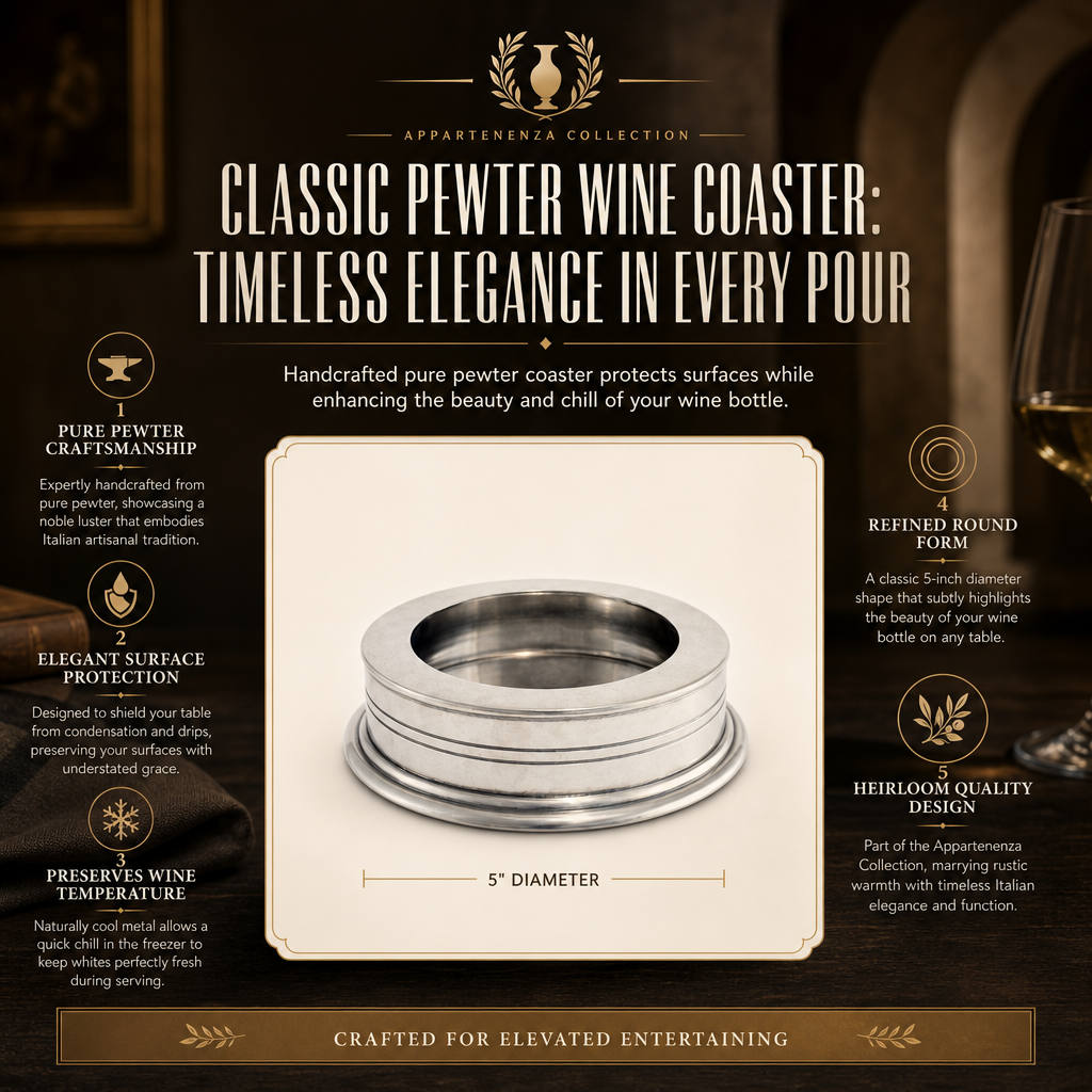 Classic Pewter Wine Coaster 10