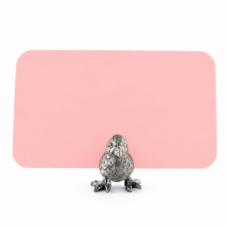 Pewter Song Bird Place Card Holder