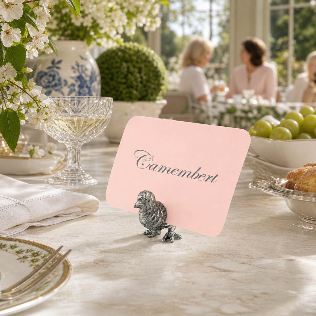 Pewter Song Bird Place Card Holder 7
