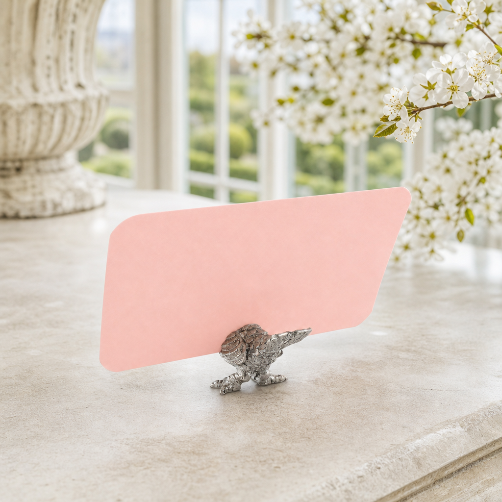 Pewter Song Bird Place Card Holder 4