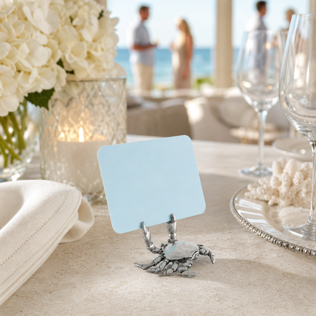 Pewter Crab Place Card Holder 7