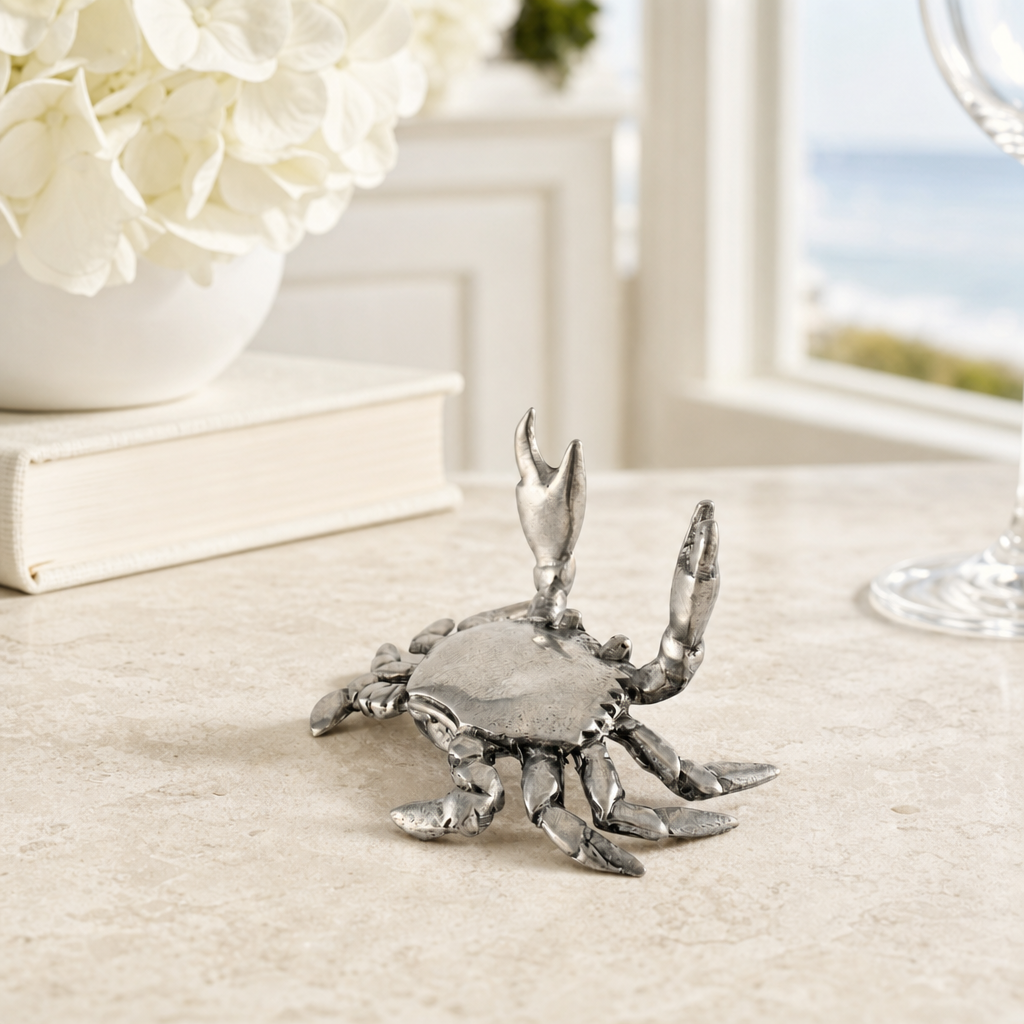 Pewter Crab Place Card Holder 4