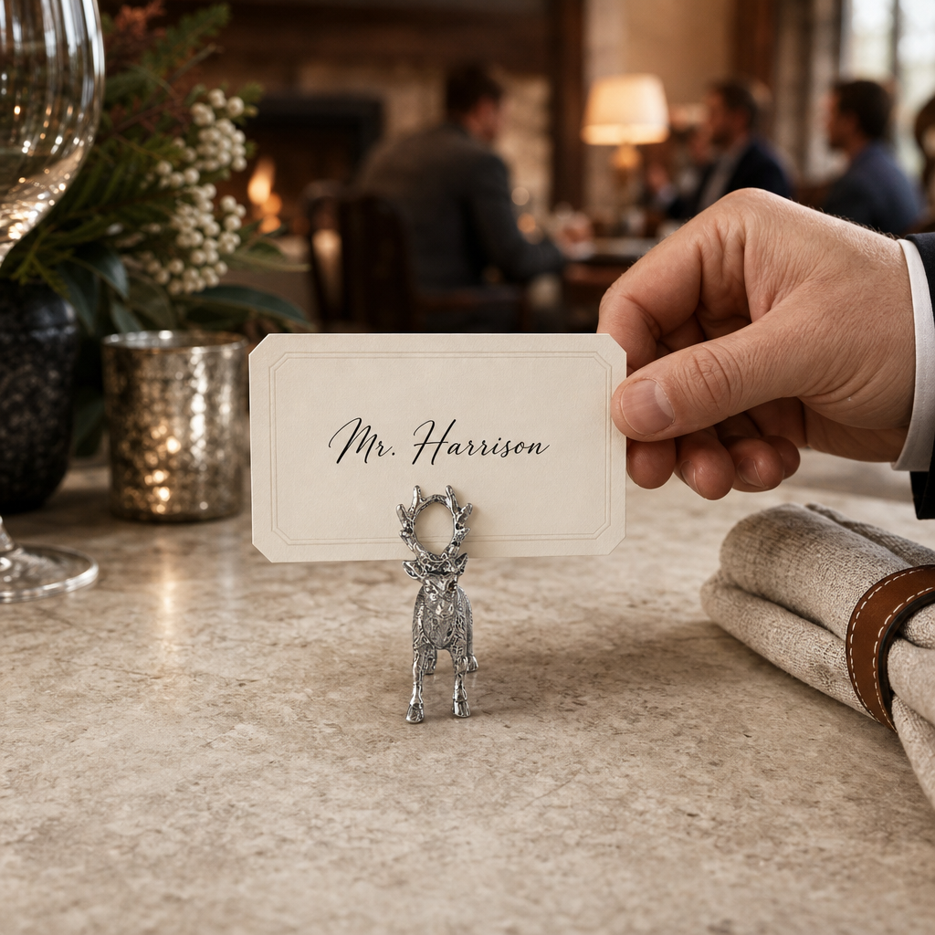 Pewter Deer Place Card Holder 6
