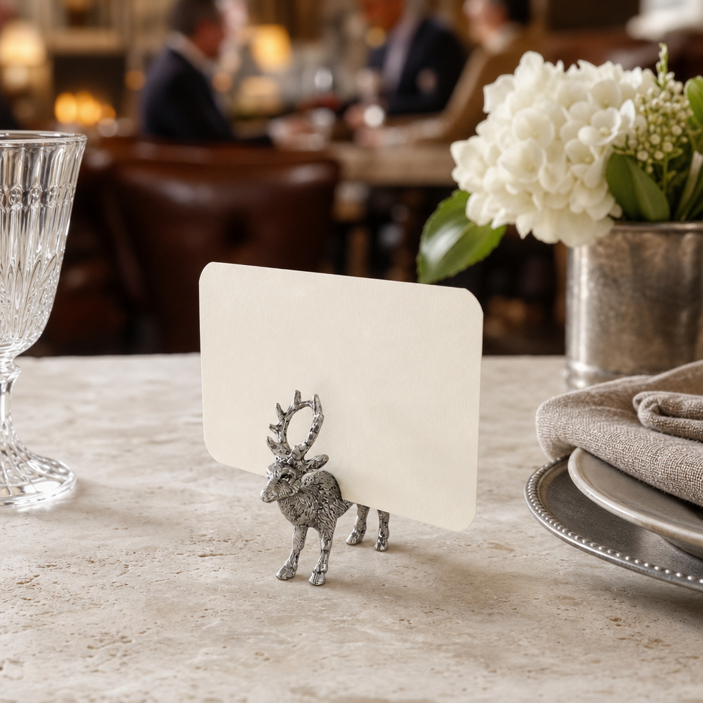Pewter Deer Place Card Holder 7
