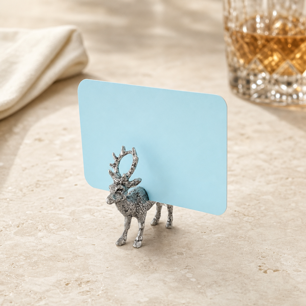 Pewter Deer Place Card Holder 3