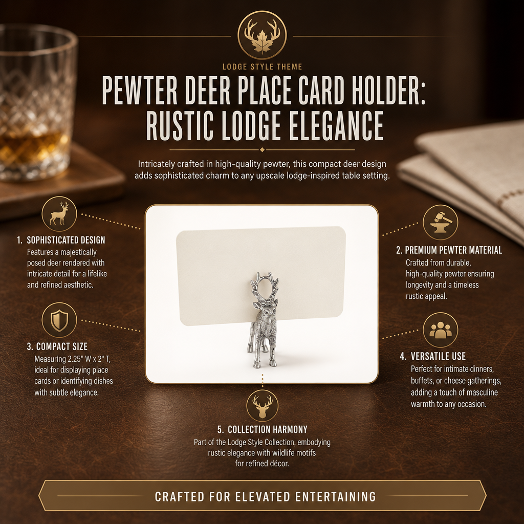 Pewter Deer Place Card Holder 1