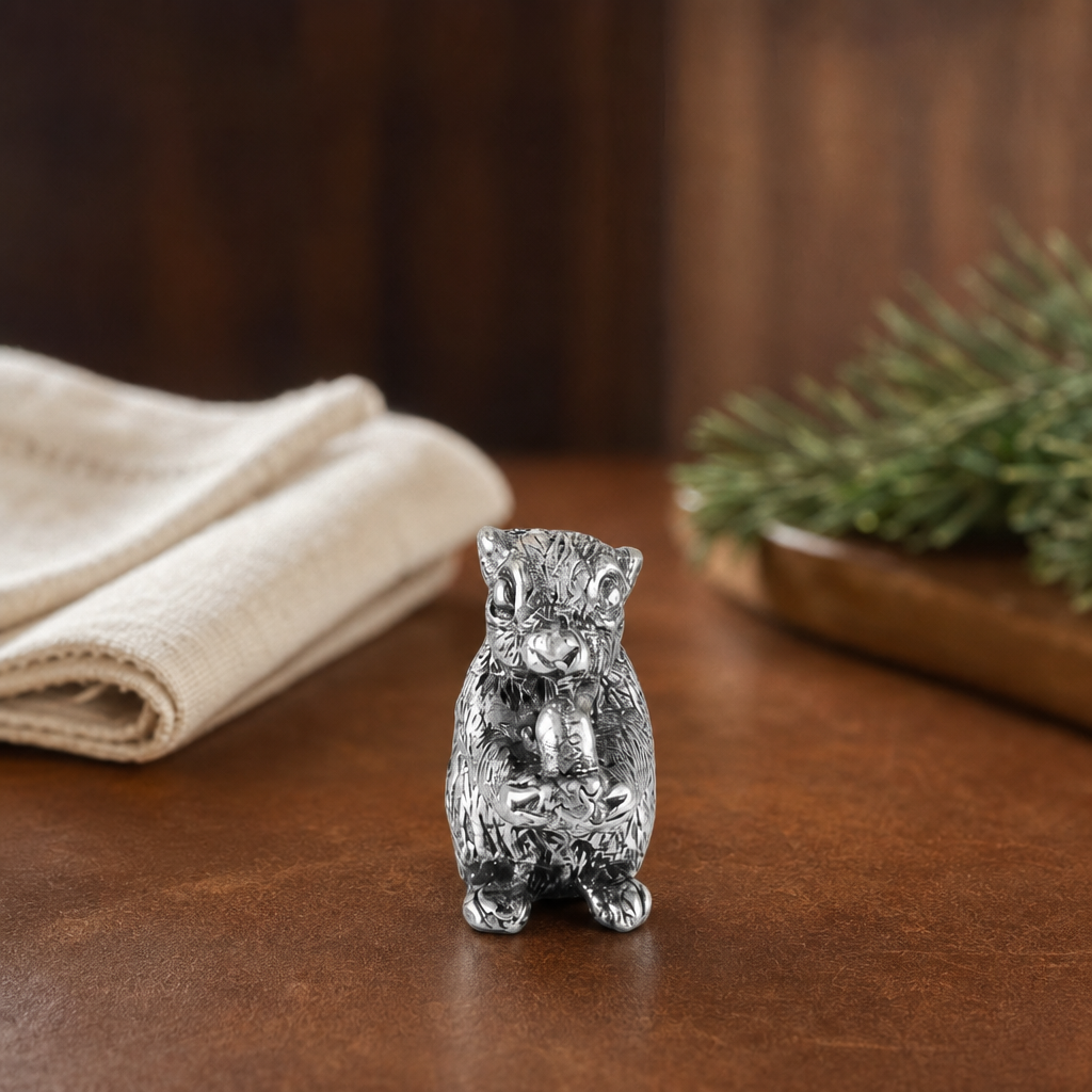 Pewter Squirrel Place Card Holder 1