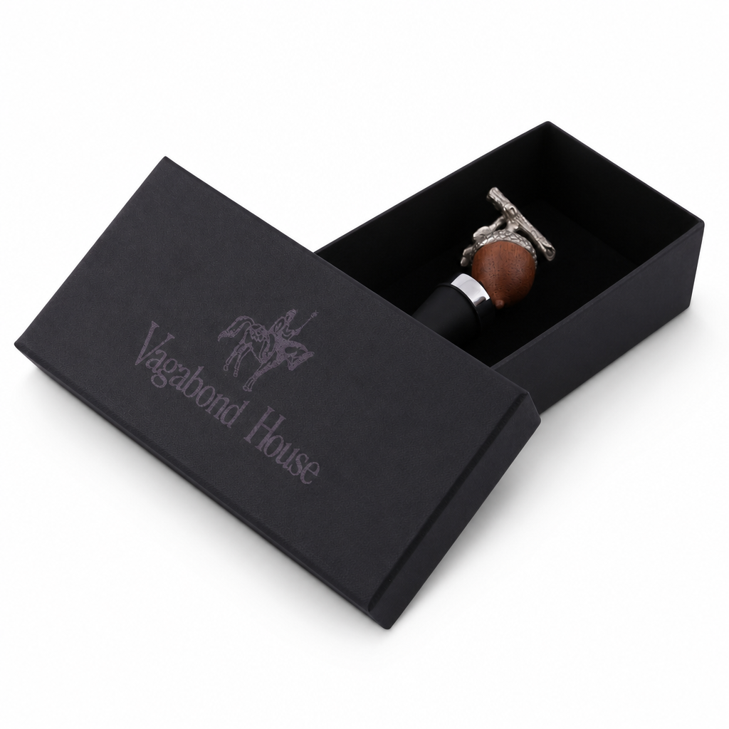 Pewter  and Wood Acorn Bottle Stopper 5