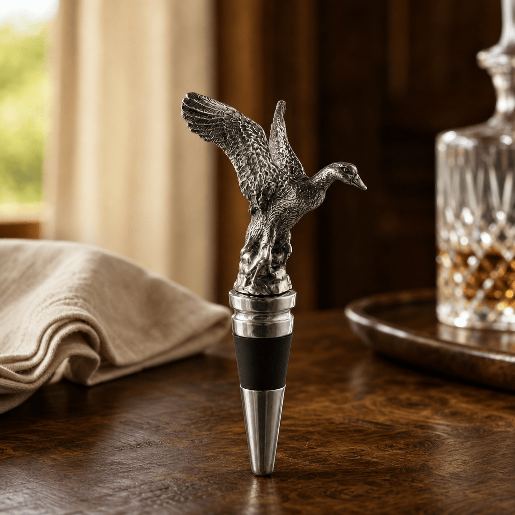 Pewter Flying Duck Bottle Stopper 2