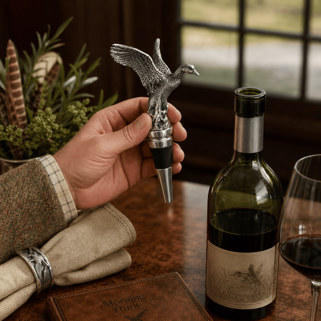 Pewter Flying Duck Bottle Stopper 4