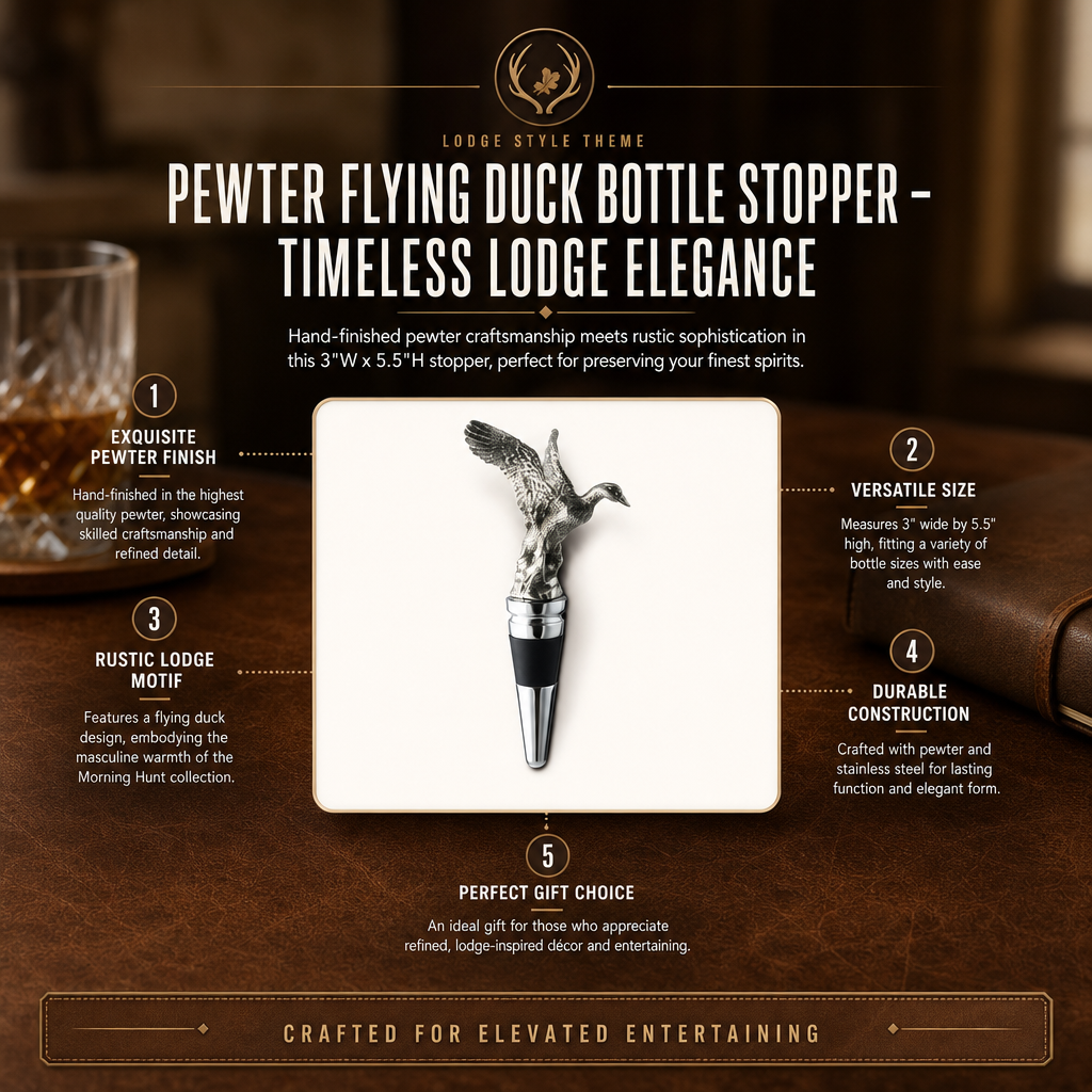 Pewter Flying Duck Bottle Stopper 1