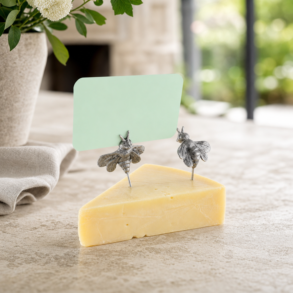 Pewter Honeybee Cheese Marker Set 1
