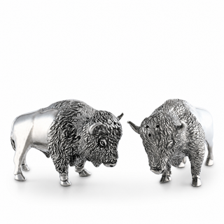 Pewter Bison Salt & Pepper Set
