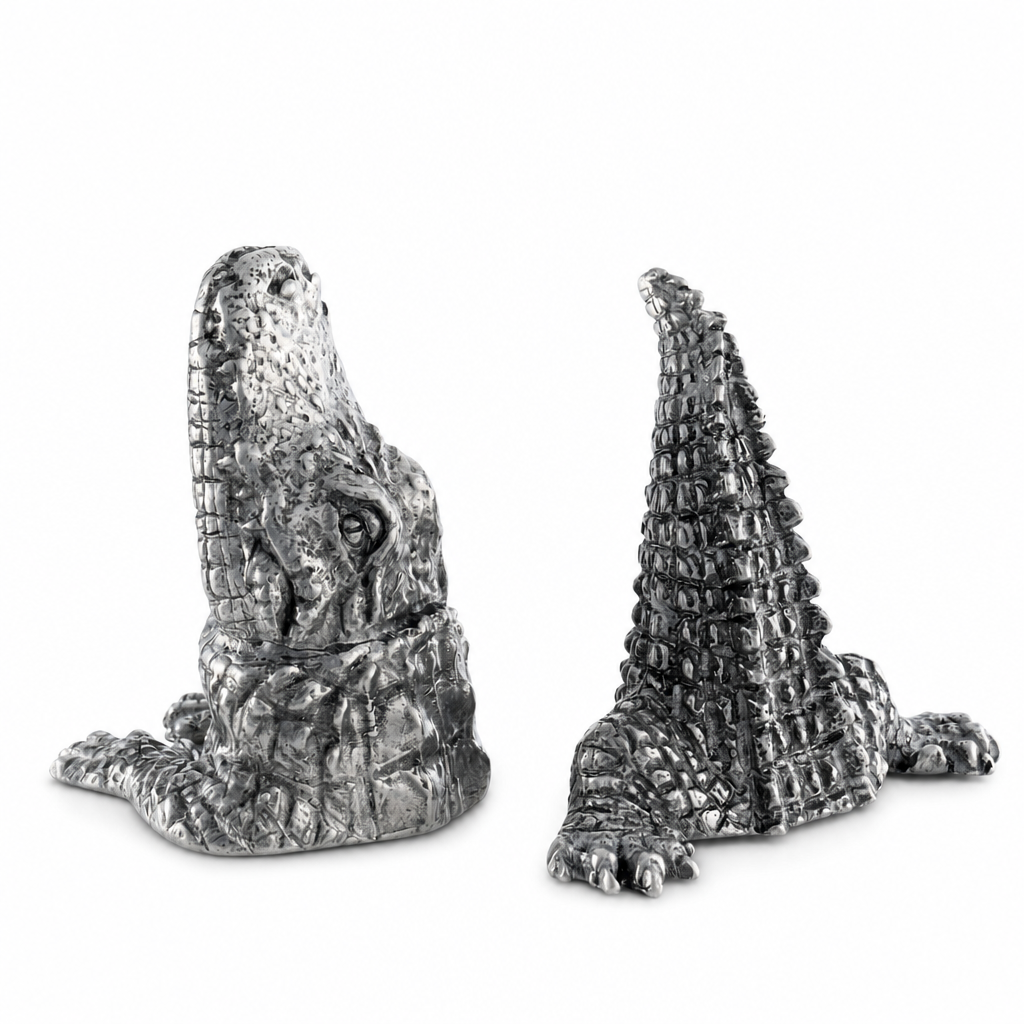 Pewter Alligator Salt &amp; Pepper Set 1