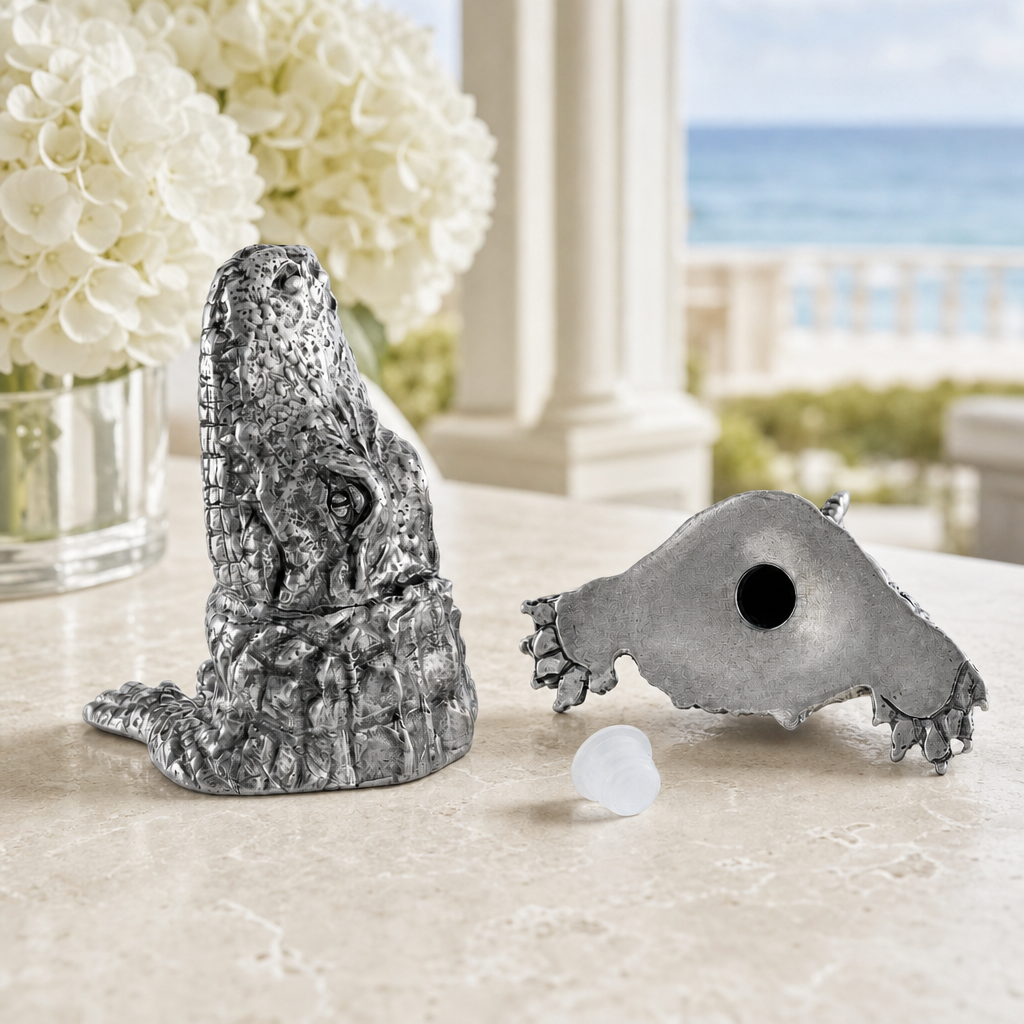 Pewter Alligator Salt & Pepper Set 5