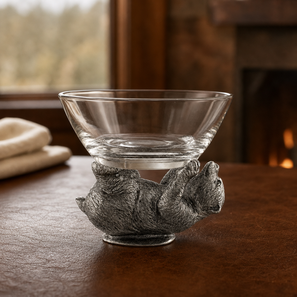 Pewter Bear Sauce Bowl 2
