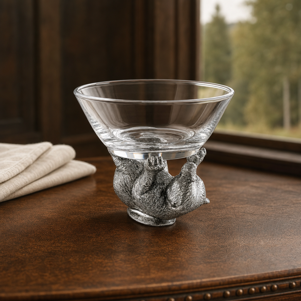 Pewter Bear Sauce Bowl 3