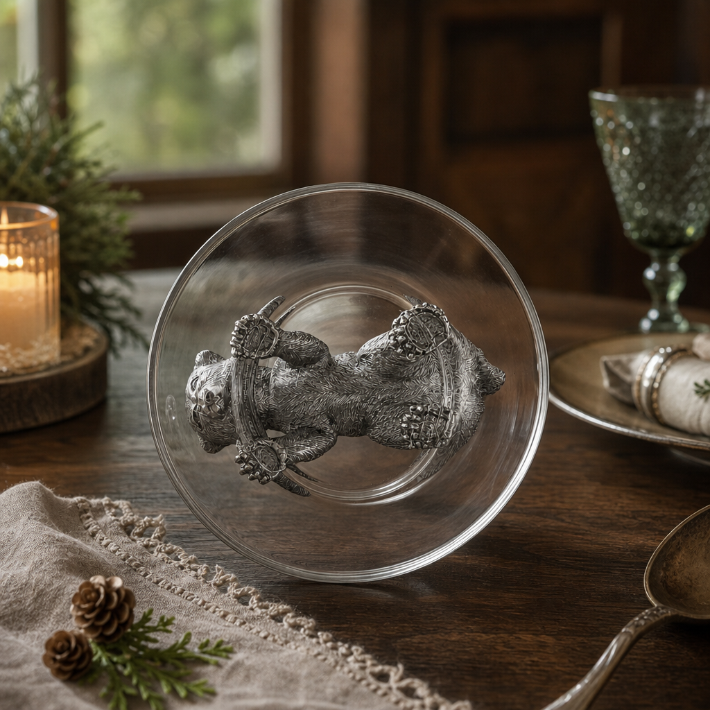 Pewter Bear Sauce Bowl 9