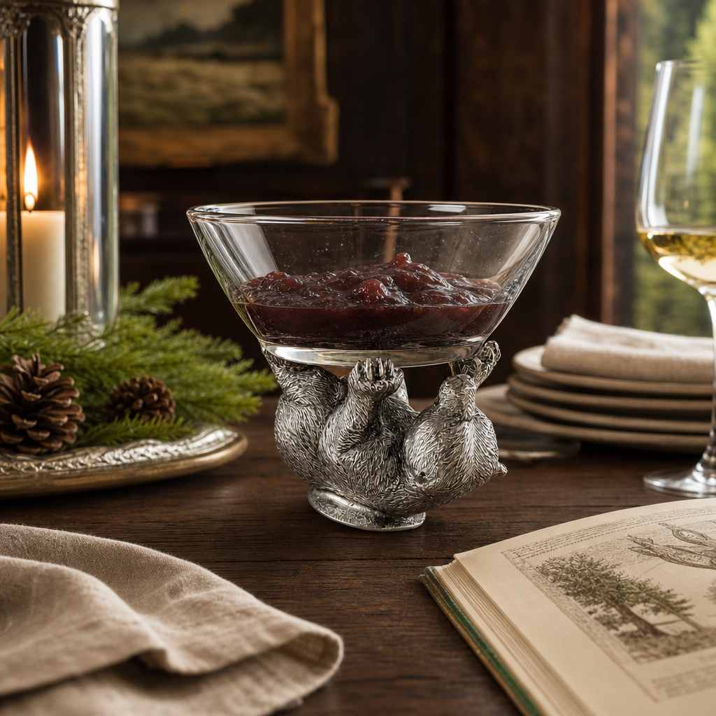 Pewter Bear Sauce Bowl 7