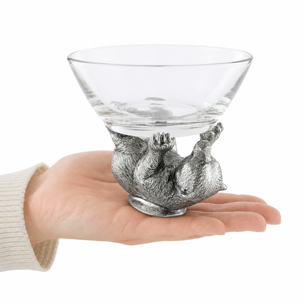 Pewter Bear Sauce Bowl 9