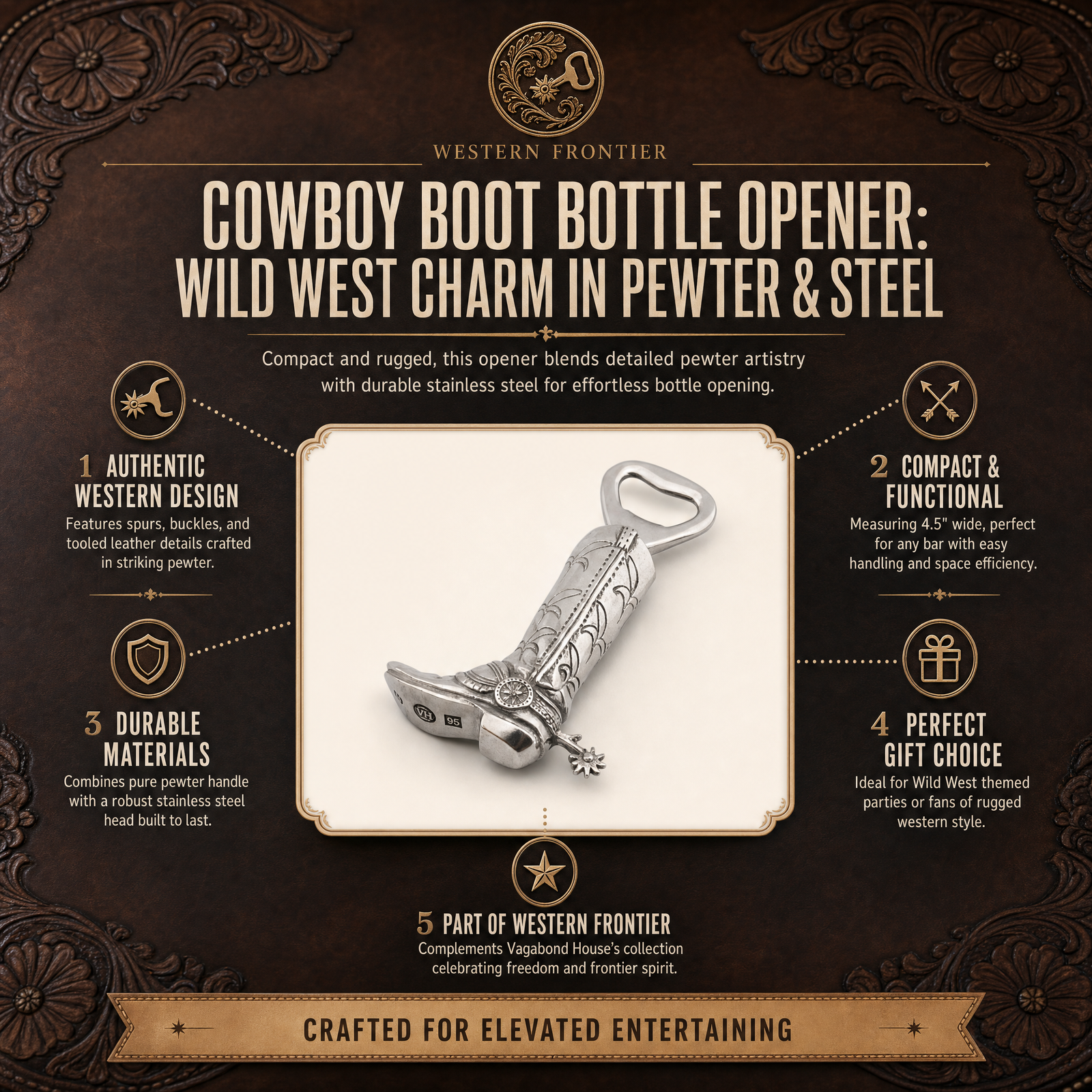Cowboy Boot Bottle Opener 11