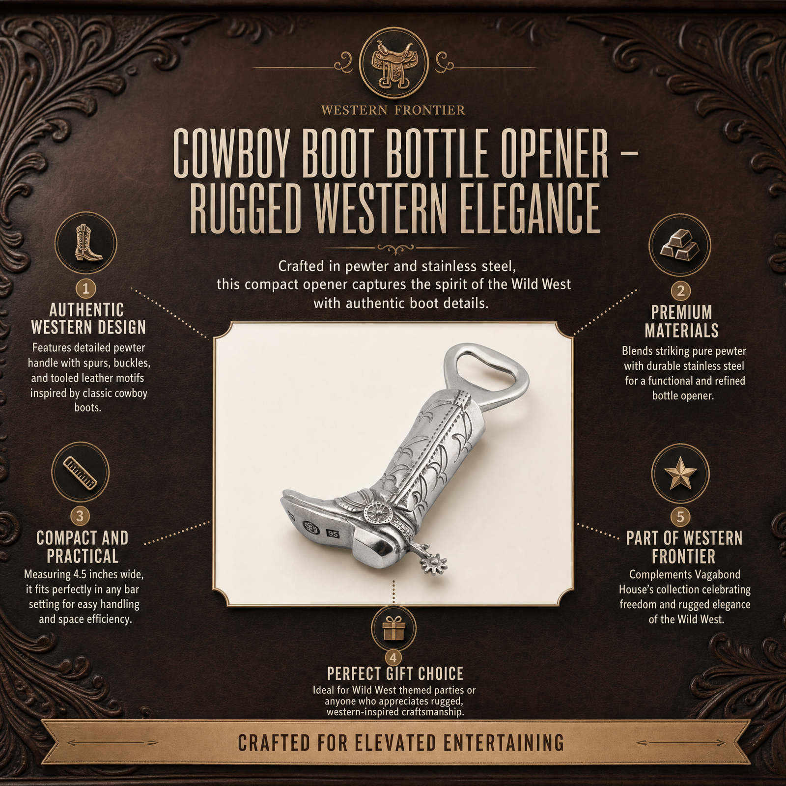 Cowboy Boot Bottle Opener – Rugged Western Elegance
