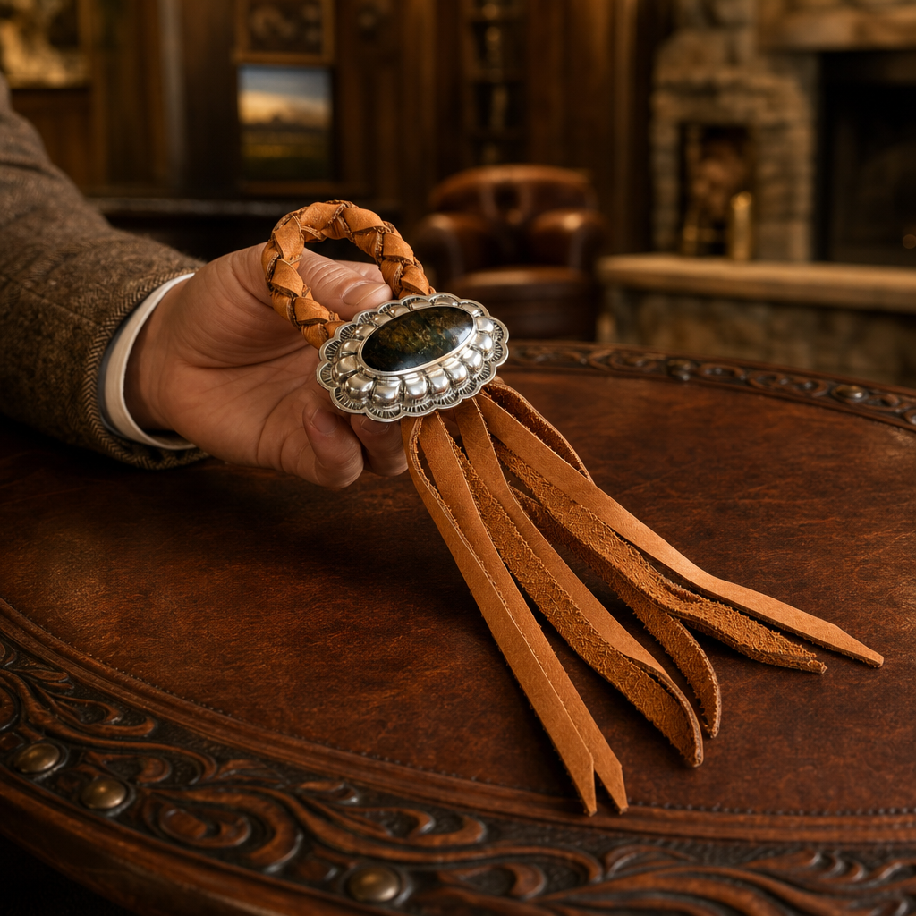 Concho Leather Napkin Ring 5