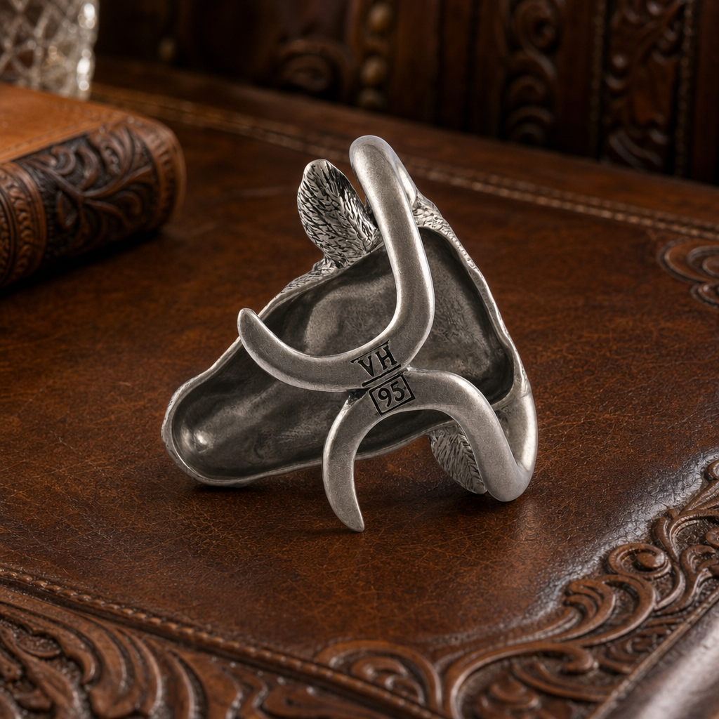 Pewter Steer Head Napkin Ring 4