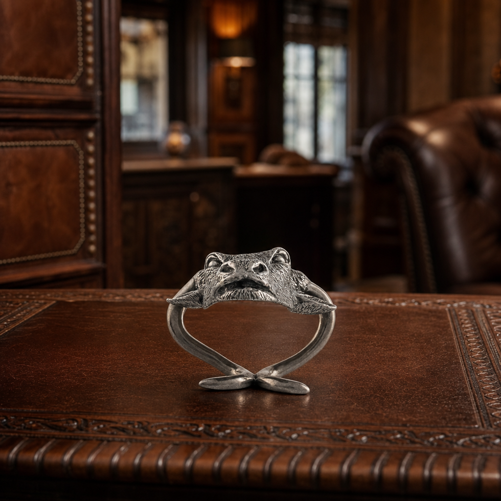 Pewter Steer Head Napkin Ring 9