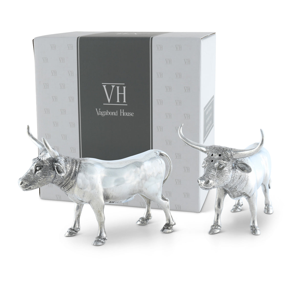 Pewter Steers Salt & Pepper Set 8