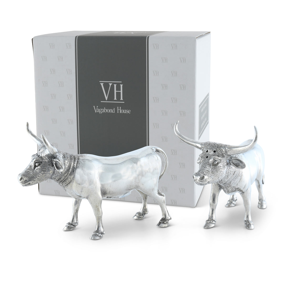 Pewter Steers Salt & Pepper Set 8
