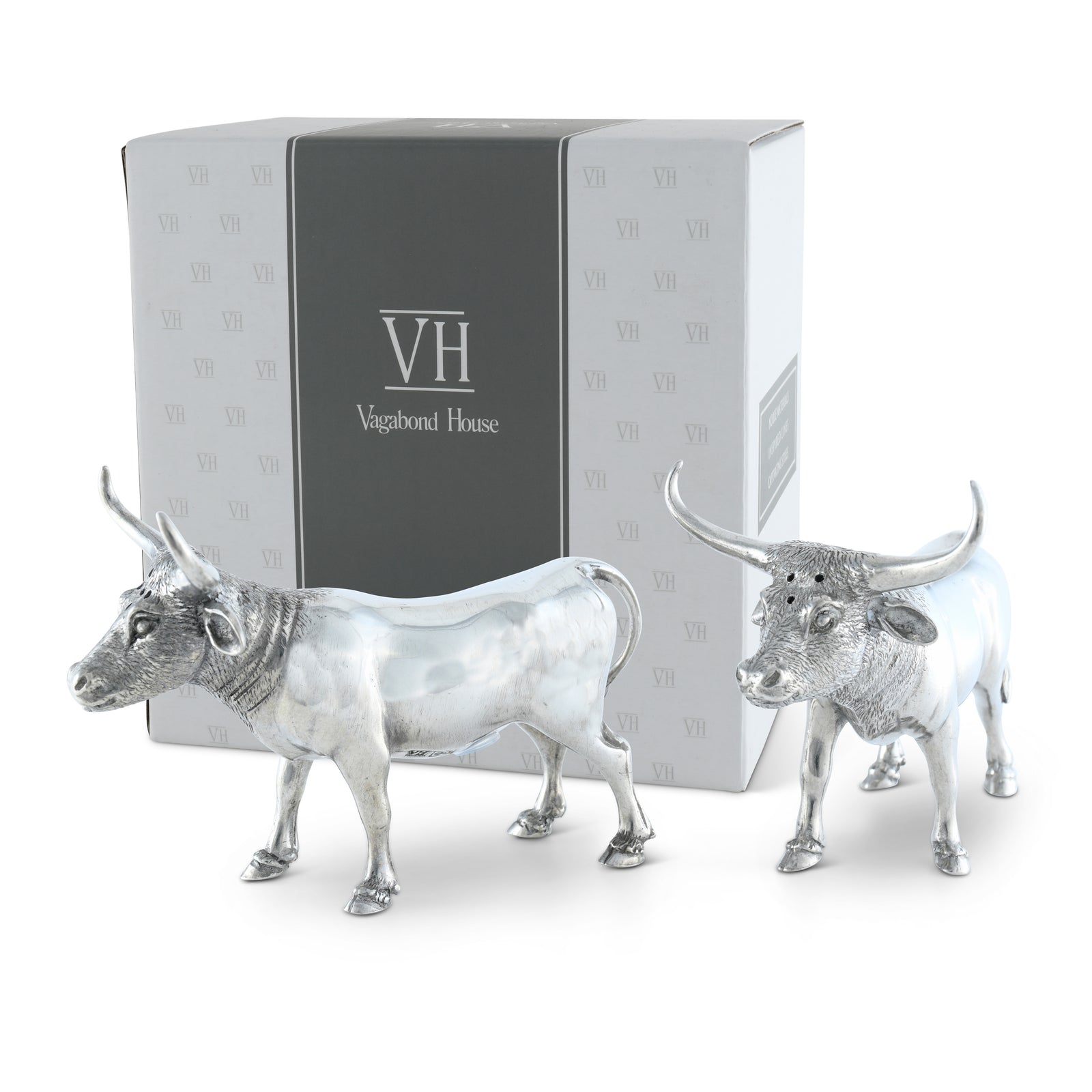 Pewter Steers Salt & Pepper Set 8