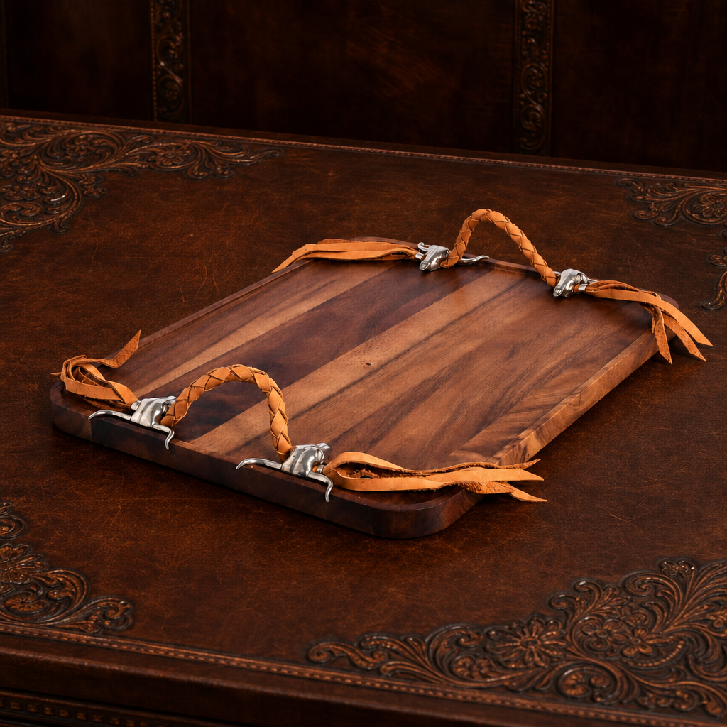 Long Horn Skull Breakfast Tray 1