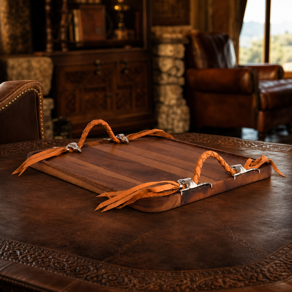 Long Horn Skull Breakfast Tray 8