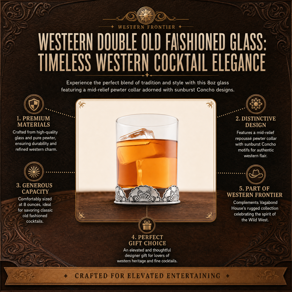 Western Double Old Fashioned Glass 1