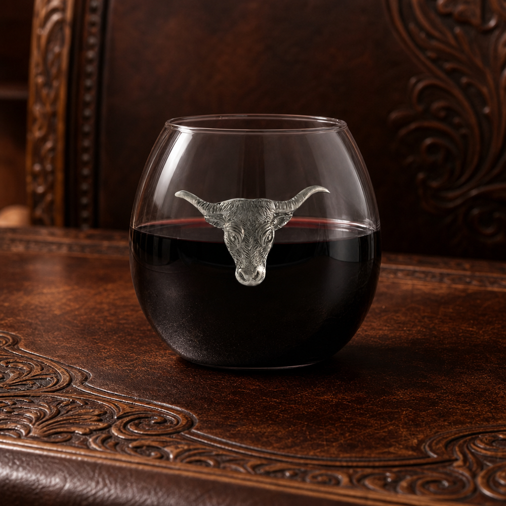 Longhorn Stemless Wine Glass 13