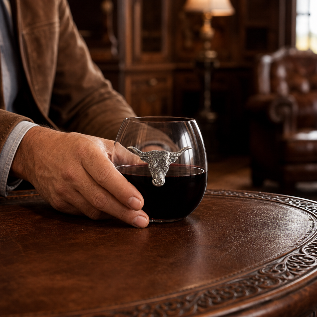 Longhorn Stemless Wine Glass 6